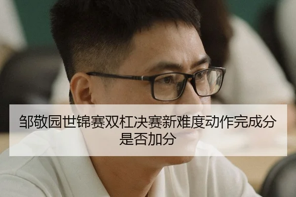 邹敬园世锦赛双杠决赛新难度动作完成分是否加分